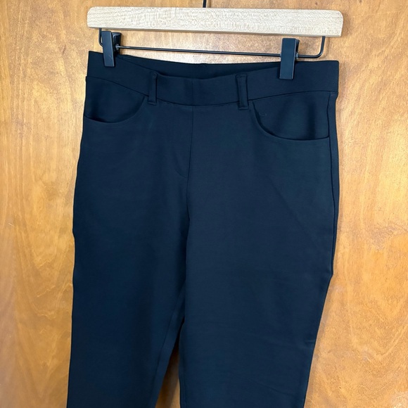 Quince Black Ultra Stretch Ponte Straight Leg 4 Pocket Pants NWT Small TALL Work - Picture 6 of 16